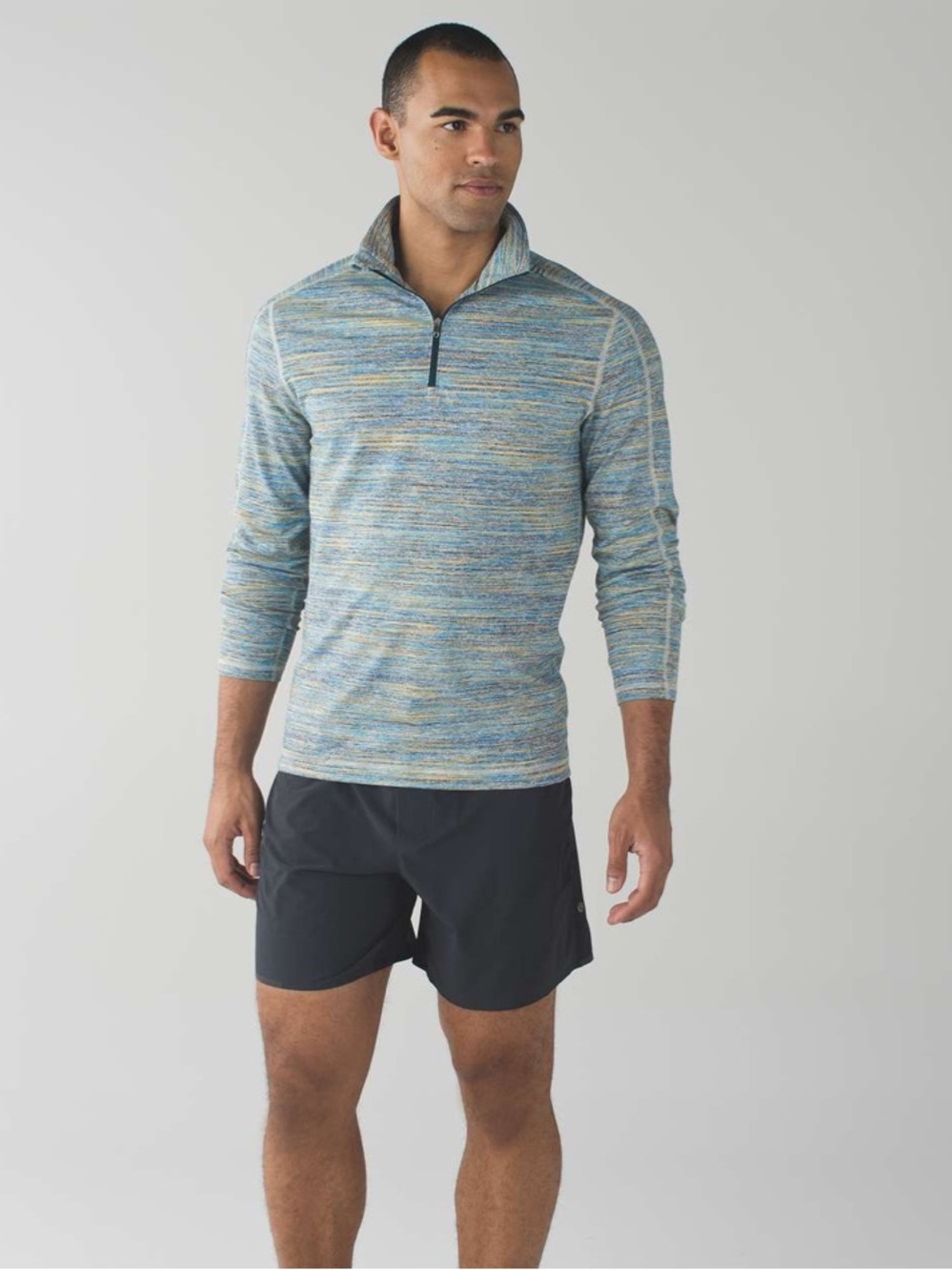 Lululemon Surge Warm 1/2 Zip Space Dye Camo Deep Navy Alberta Lake PTP- $108